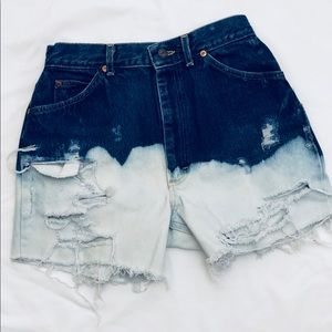 Lee destroyed high waisted shorts